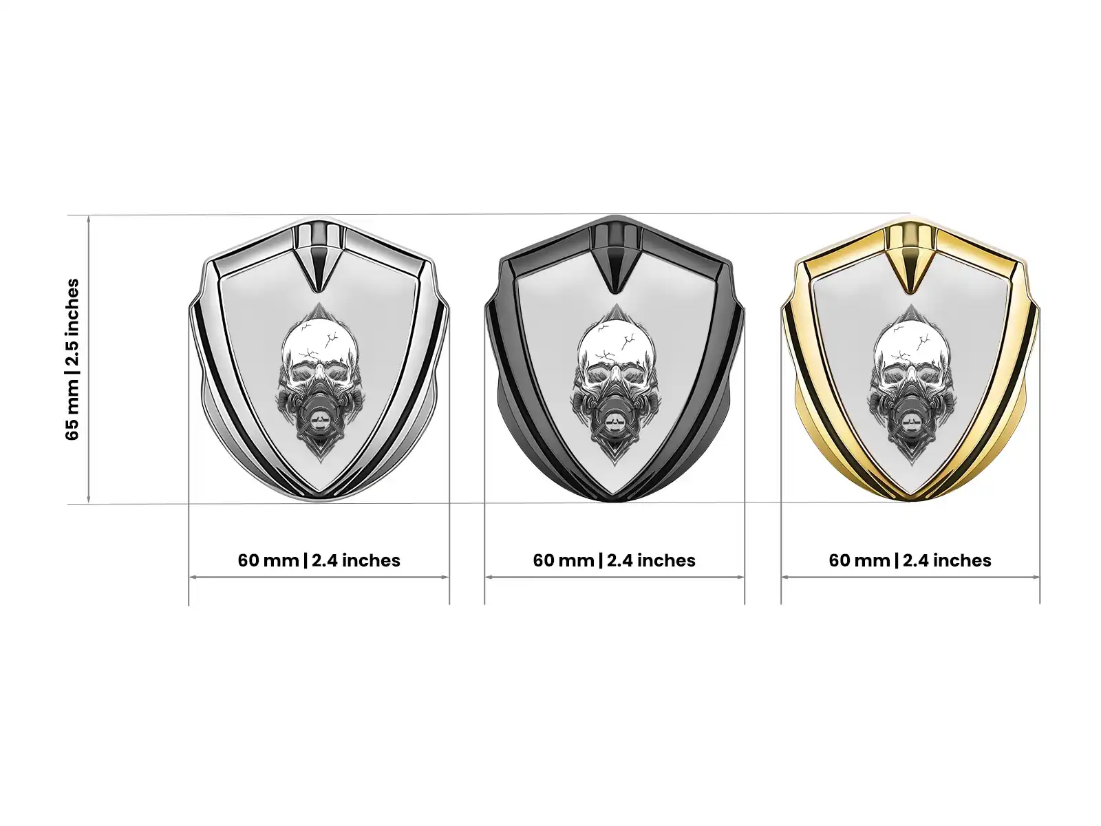 Emblem Silicon Badge Minimal Style Universal Fit